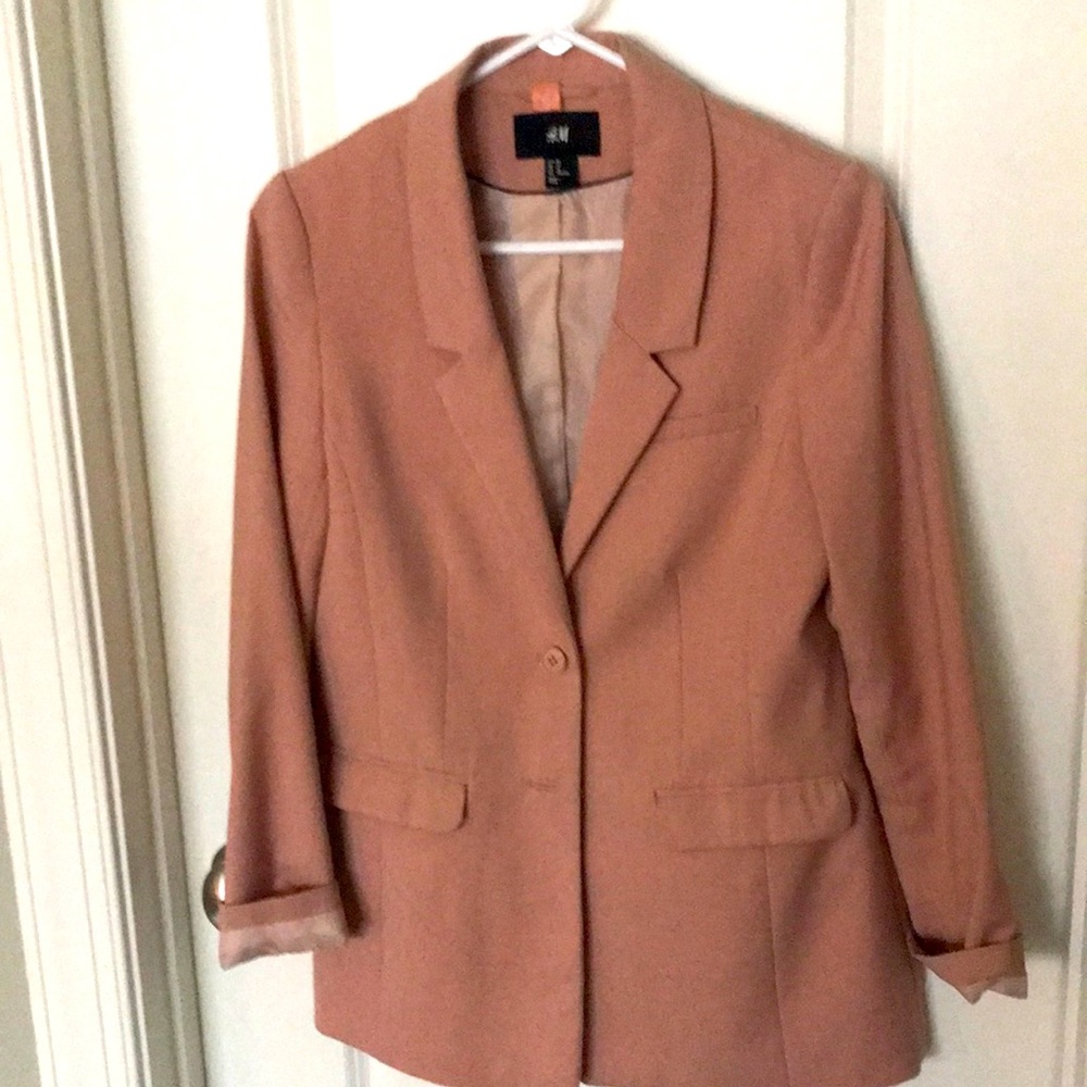 Ladies H&M peach blazer sz 10